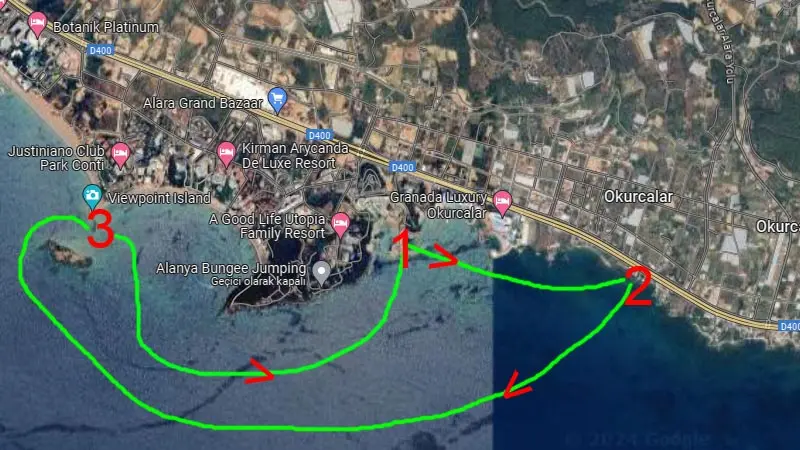 turkler-private-yacht tour route