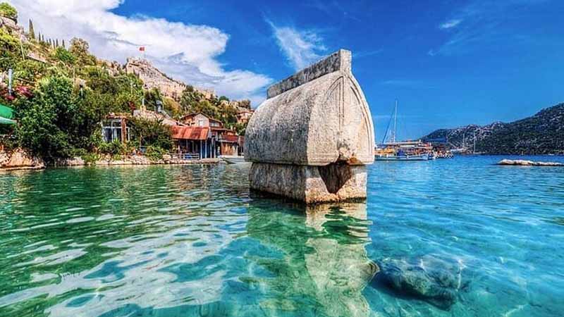 sunken city kekova from turkler